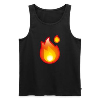 Smiley Fire - Débardeur bio Premium Homme - noir - Devant - Michal (187cm)