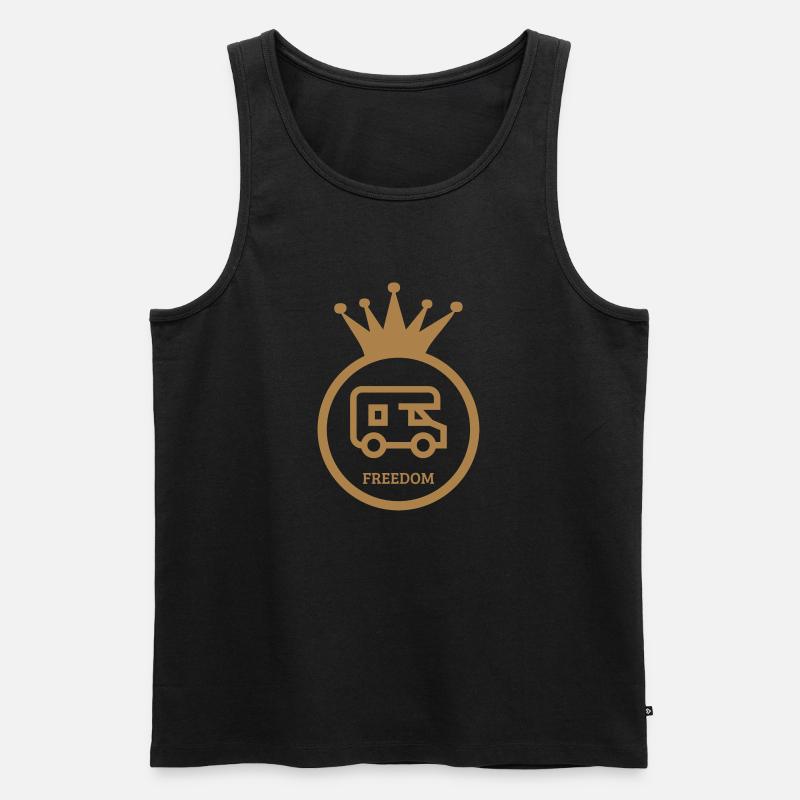 Campingplatz / Camper / Camping / Camp - Männer Premium Bio Tank Top - Schwarz