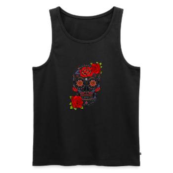 Crâne Mexique - Débardeur bio Premium Homme - noir - Devant - Michal (187cm)