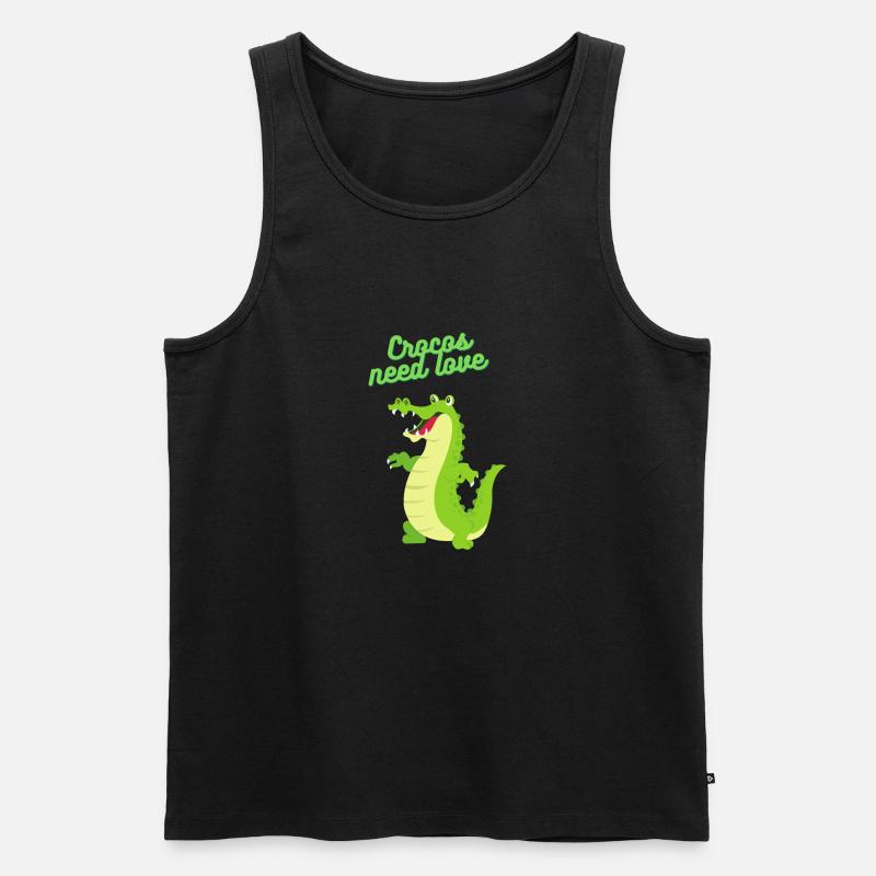 croco - Männer Premium Bio Tank Top - Schwarz