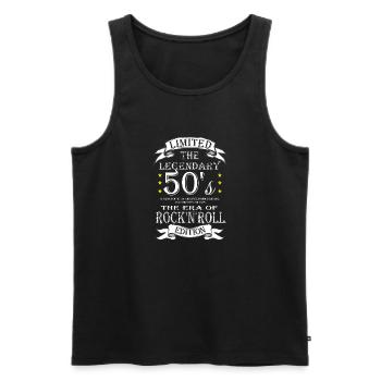 Rock'n'Roll Edition - Men's Premium Organic Tank Top - black - Front - AI Model Male 178 light (178cm)