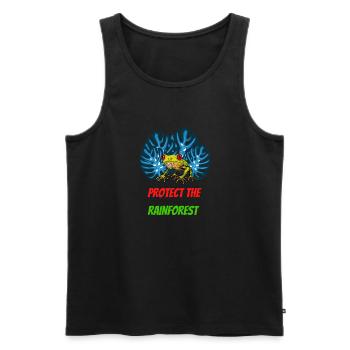 Protect the rainforest - Men's Premium Organic Tank Top - black - Front - AI Model Male 178 light (178cm)