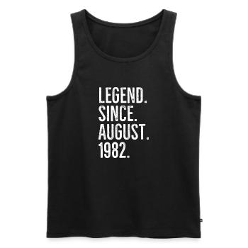 Legend Since August 1982 - Men's Premium Organic Tank Top - black - Front - Michal (187cm)