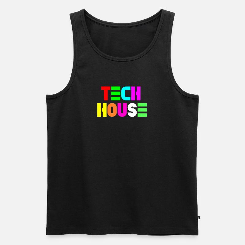 Tech-Haus - Männer Premium Bio Tank Top - Schwarz