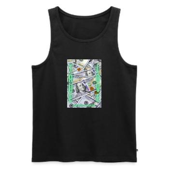 true love dollar - Männer Premium Bio Tank Top - Schwarz - Vorne - Michal (187cm)