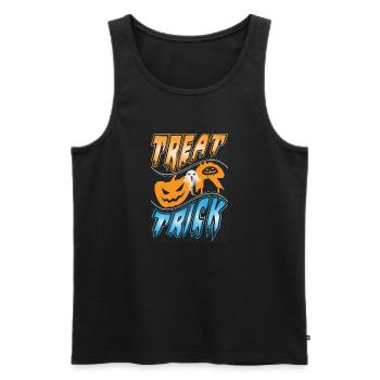 Happy Halloween Grusel Monster Spuk Horror Schreck - Männer Premium Bio Tank Top - Schwarz - Vorne - AI Model Male 178 light (178cm)