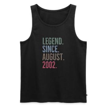 Legende seit August 2002 - Männer Premium Bio Tank Top - Schwarz - Vorne - Michal (187cm)