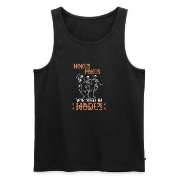 Hokus Pokus wir sind im Modus! - Männer Premium Bio Tank Top - Schwarz - Vorne - AI Model Male 178 light (178cm)