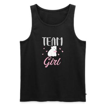 Team girl cadeau original baby shower - Débardeur bio Premium Homme - noir - Devant - Michal (187cm)