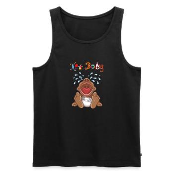 BABY WEINEN, Neugeborene, Neue Mutter, Neues Baby, Schreibaby - Männer Premium Bio Tank Top - Schwarz - Vorne - AI Model Male 178 light (178cm)