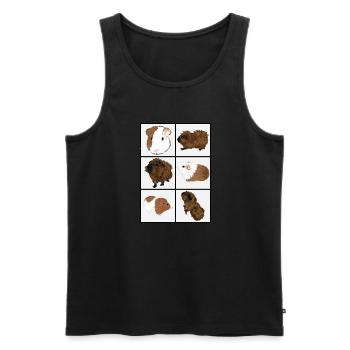 Nettes Design mit Meerschweinchen 1 - Männer Premium Bio Tank Top - Schwarz - Vorne - AI Model Male 178 light (178cm)