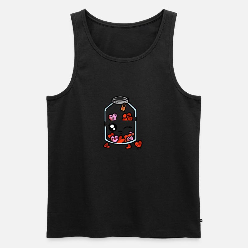 Glaswörter Farben - Männer Premium Bio Tank Top - Schwarz