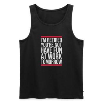 have fun at work - Männer Premium Bio Tank Top - Schwarz - Vorne - AI Model Male 178 light (178cm)