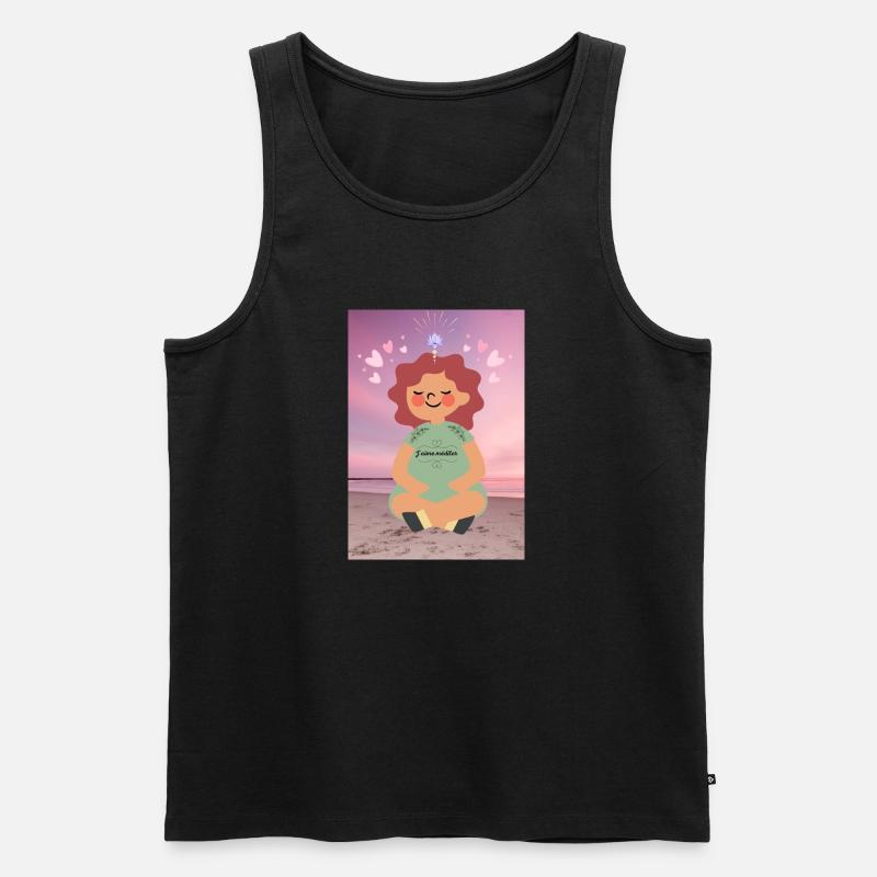 Ich meditiere gerne - Männer Premium Bio Tank Top - Schwarz