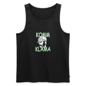 Komm Klama - Männer Premium Bio Tank Top - Schwarz - Vorne - AI Model Male 178 light (178cm)