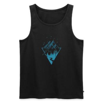 Disc Golf - Disc Golfing Player Ultimate Frisbee - Men's Premium Organic Tank Top - black - Front - Michal (187cm)