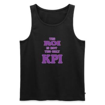 ROI purple bold - Men's Premium Organic Tank Top - black - Front - AI Model Male 178 light (178cm)