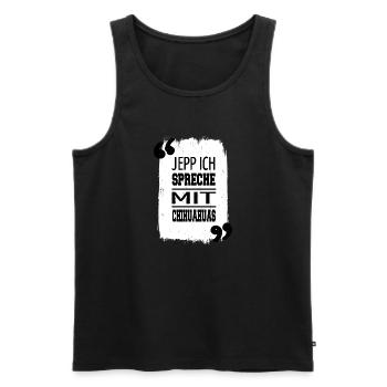 humor windhund bullterrier witzig geburtstag boxer - Männer Premium Bio Tank Top - Schwarz - Vorne - Michal (187cm)