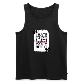 jokes golf joke funny animals golfkids golfapparel - Men's Premium Organic Tank Top - black - Front - AI Model Male 178 light (178cm)