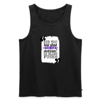 activisme humour dispositifs LGBT prudence drôle LGBT - Débardeur bio Premium Homme - noir - Devant - AI Model Male 178 light (178cm)