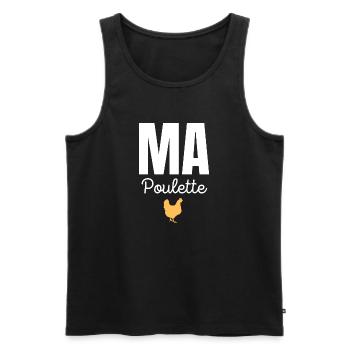 ma poulette - Débardeur bio Premium Homme - noir - Devant - Michal (187cm)