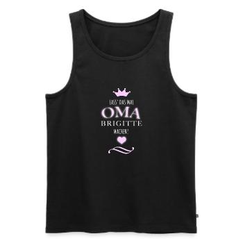 Oma Brigitte - Männer Premium Bio Tank Top - Schwarz - Vorne - Michal (187cm)