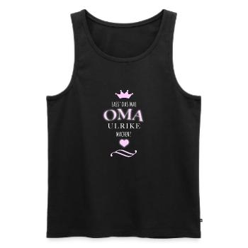 Oma Ulrike - Männer Premium Bio Tank Top - Schwarz - Vorne - Michal (187cm)