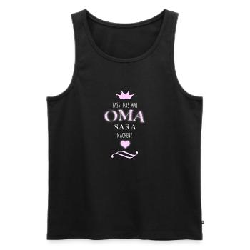 Oma Sara - Männer Premium Bio Tank Top - Schwarz - Vorne - AI Model Male 178 light (178cm)