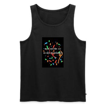 Lustige Karneval Kostüme & Fasching Shirts - Männer Premium Bio Tank Top - Schwarz - Vorne - Michal (187cm)