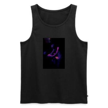 Saint Jérôme en méditation - Débardeur bio Premium Homme - noir - Devant - Michal (187cm)