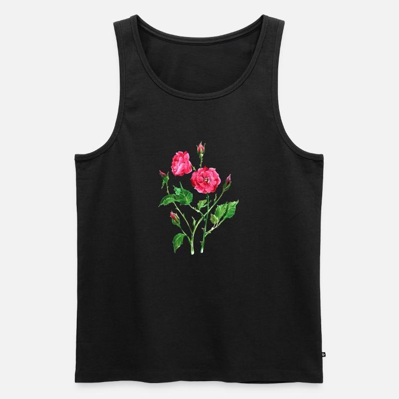Blumen - Männer Premium Bio Tank Top - Schwarz
