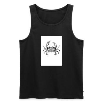KREBS - Männer Premium Bio Tank Top - Schwarz - Vorne - Michal (187cm)