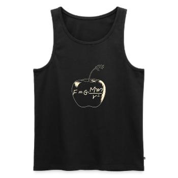 Newton's Apple - Men's Premium Organic Tank Top - black - Front - AI Model Male 178 light (178cm)