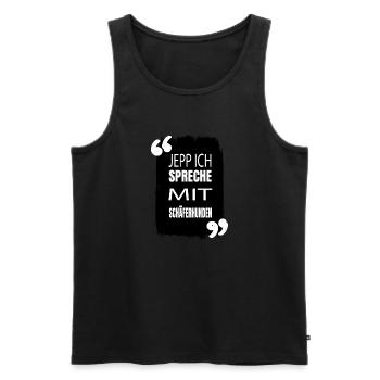 terrier tier haustier weihnachten lieben - Männer Premium Bio Tank Top - Schwarz - Vorne - Michal (187cm)