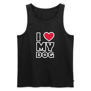 Hund Chien - Débardeur bio Premium Homme - noir - Devant - Michal (187cm)