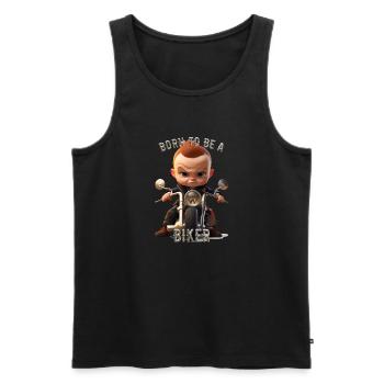 Born To Be A Biker - Men's Premium Organic Tank Top - black - Front - Michal (187cm)
