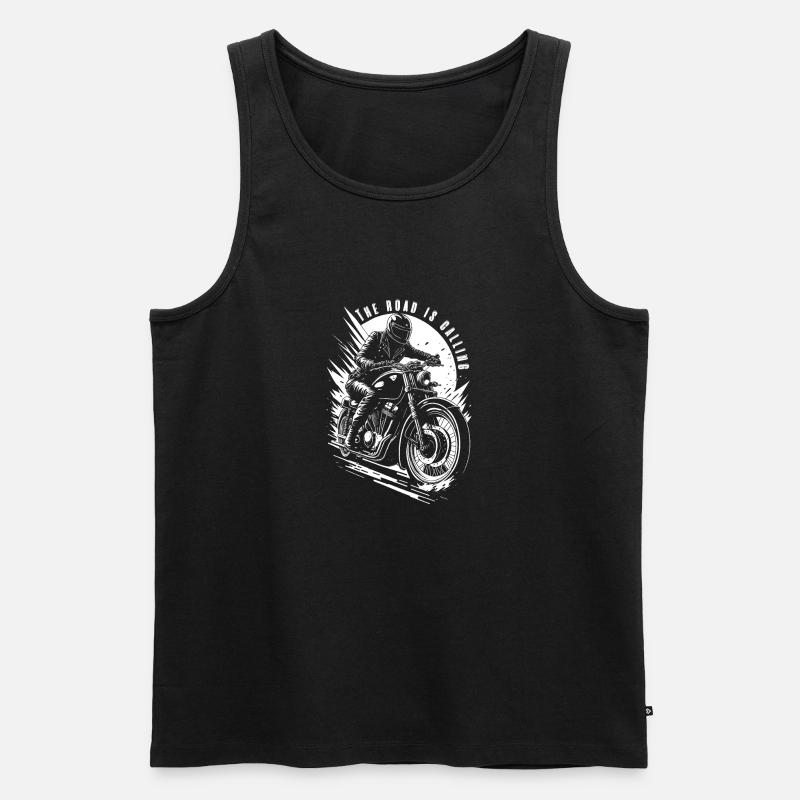 Die Straße ruft - Männer Premium Bio Tank Top - Schwarz