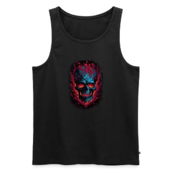 Death Adult Clothing Happy Balloons Skeleton Cage - Men's Premium Organic Tank Top - black - Front - AI Model Male 178 light (178cm)