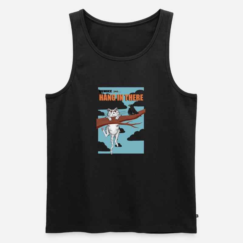 Hang in there 08 - Männer Premium Bio Tank Top - Schwarz