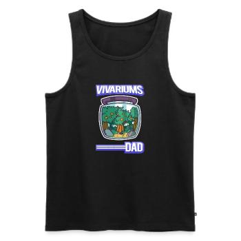 Vivariums Dad - Papa Lustig - Männer Premium Bio Tank Top - Schwarz - Vorne - AI Model Male 178 light (178cm)