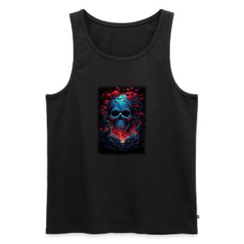 drawing gift anatomy present idea back print death - Men's Premium Organic Tank Top - black - Front - AI Model Male 178 light (178cm)