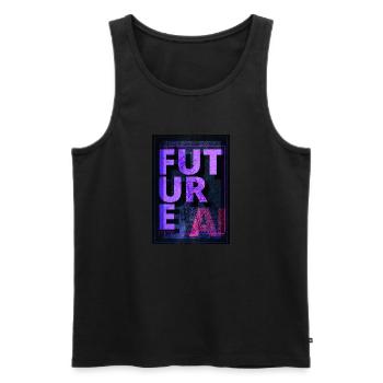 FuturE - Männer Premium Bio Tank Top - Schwarz - Vorne - AI Model Male 178 light (178cm)