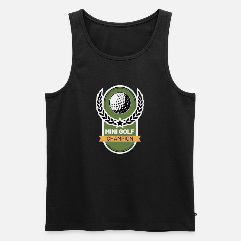 Golf Champion - Männer Premium Bio Tank Top - Schwarz