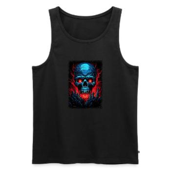 Idée cadeau Patineur effrayant Amour Spooky Drawing Anatomy - Débardeur bio Premium Homme - noir - Devant - Michal (187cm)
