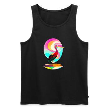 Stork - Men's Premium Organic Tank Top - black - Front - AI Model Male 178 light (178cm)