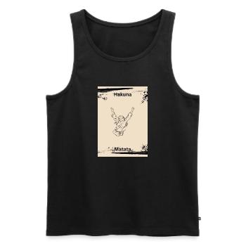 It means no worries! - Männer Premium Bio Tank Top - Schwarz - Vorne - Michal (187cm)