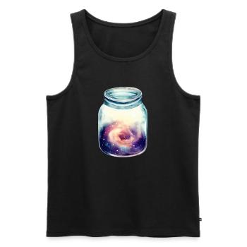 Space in a jar - Men's Premium Organic Tank Top - black - Front - AI Model Male 178 light (178cm)