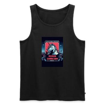 Zombie-Einhorn - Männer Premium Bio Tank Top - Schwarz - Vorne - Michal (187cm)