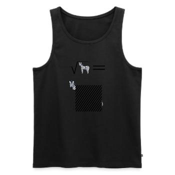 The square root of a zebra | I Love Math - Men's Premium Organic Tank Top - black - Front - AI Model Male 178 light (178cm)