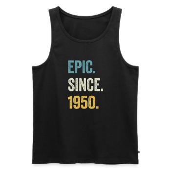 74 Years Old Epic Since 1950 74th Birthday - Men's Premium Organic Tank Top - black - Front - Michal (187cm)